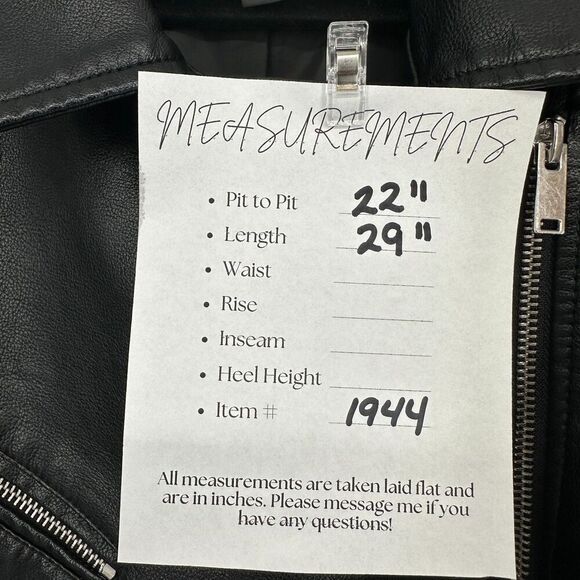 Lane Bryant Womens Faux Leather Jacket Size 18/20 Black Full Zip Moto Biker Babe - Picture 3 of 12